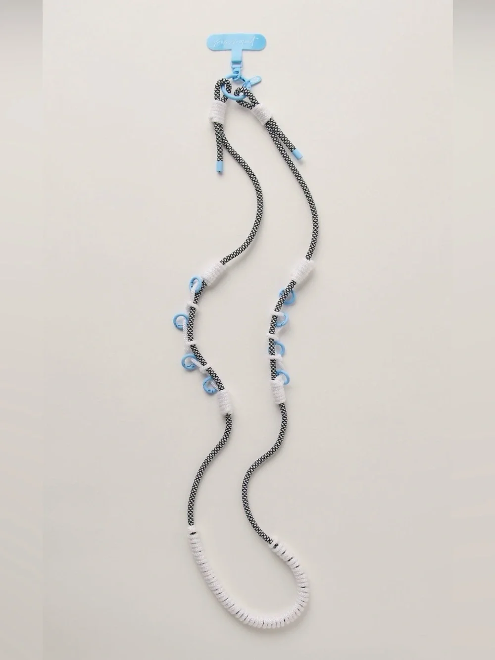 Free People Movement Phone Cord Carry Strap Black White Blue